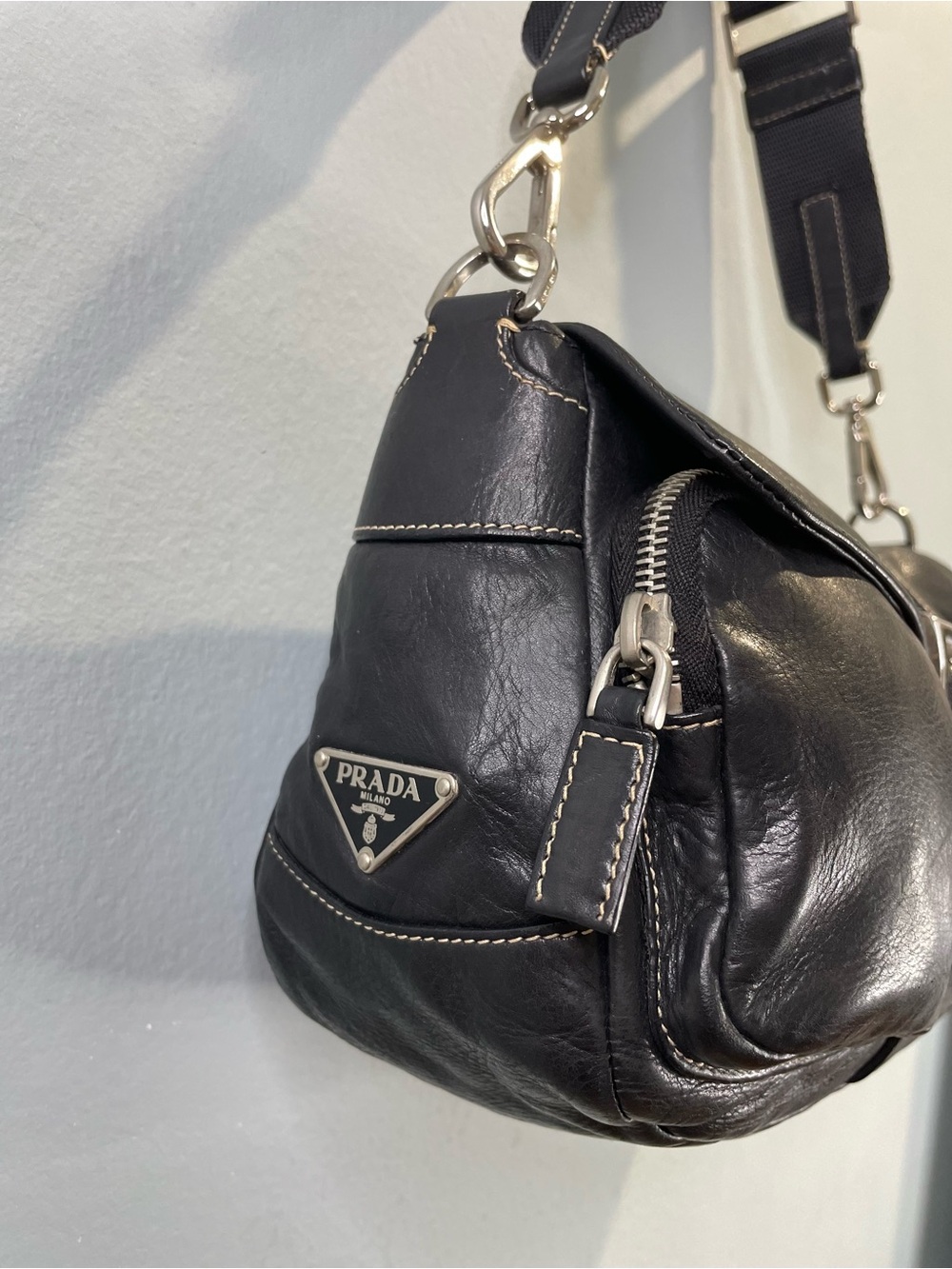 Prada Vintage all calfskin Y2K shoulder bag - Picture 3 of 10